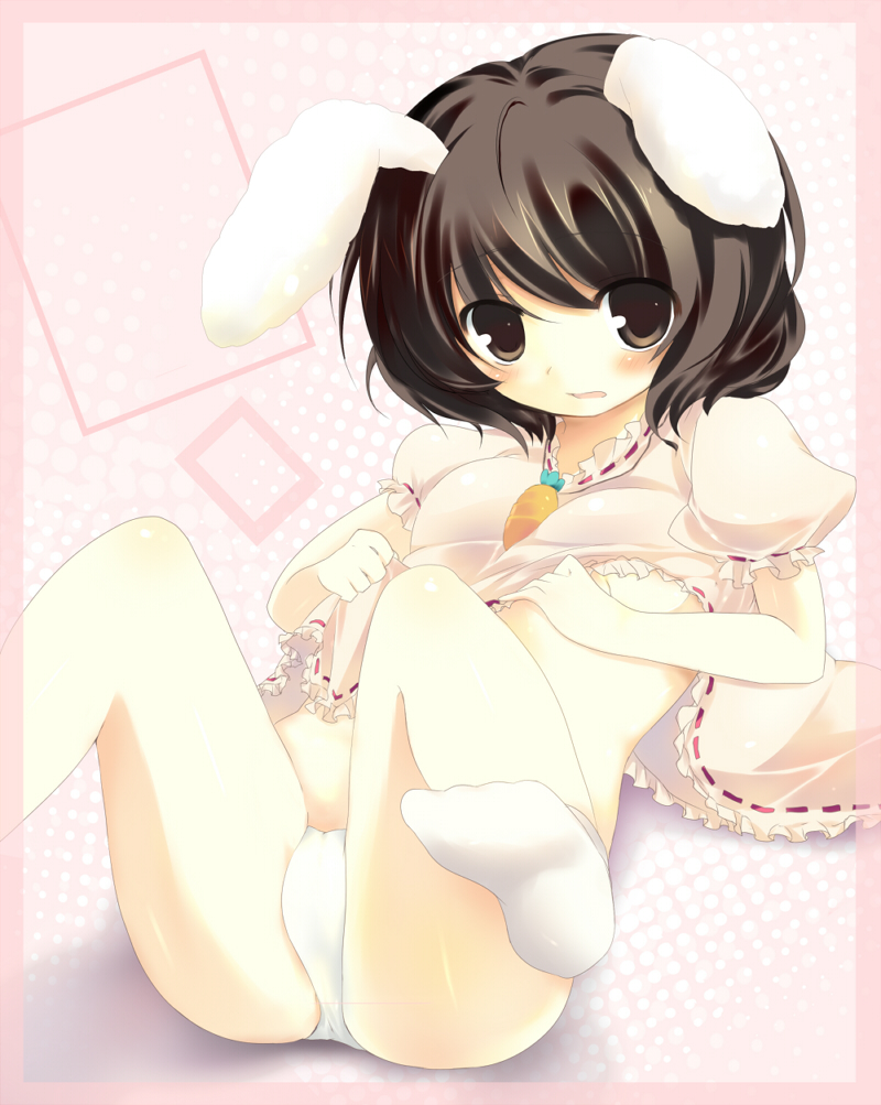 animal_ears bad_feet bunny_ears feet inaba_tewi kinoko panties solo touhou underwear