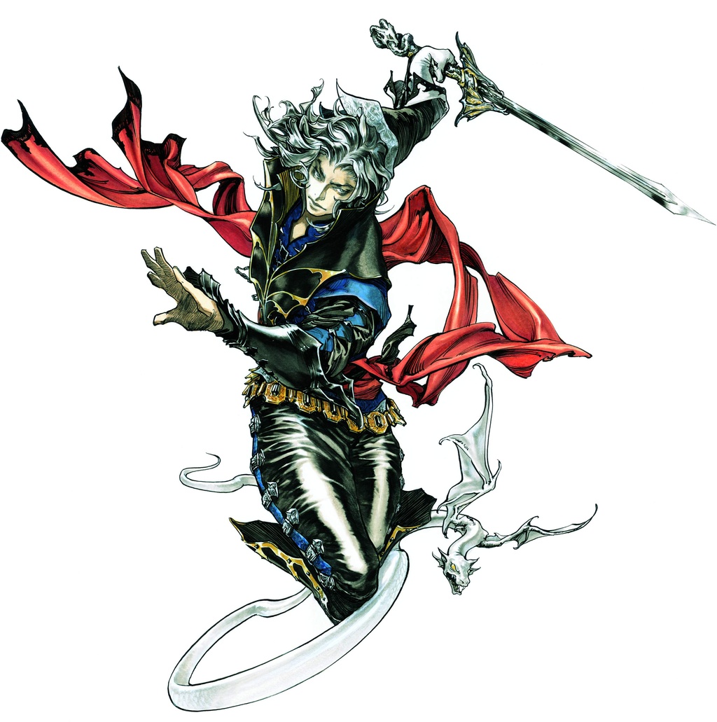 akumajo_dracula castlevania game hector hector_(castlevania) kojima_ayami konami male sword weapon white_hair