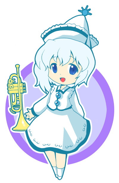 chibi instrument merlin_prismriver michii_yuuki solo touhou trumpet
