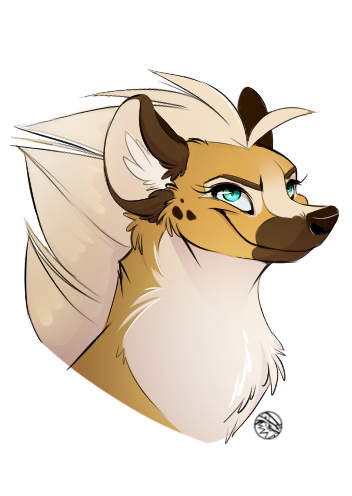 aardwolf bust_portrait feardakez female hyaenid kez low_res mammal portrait solo