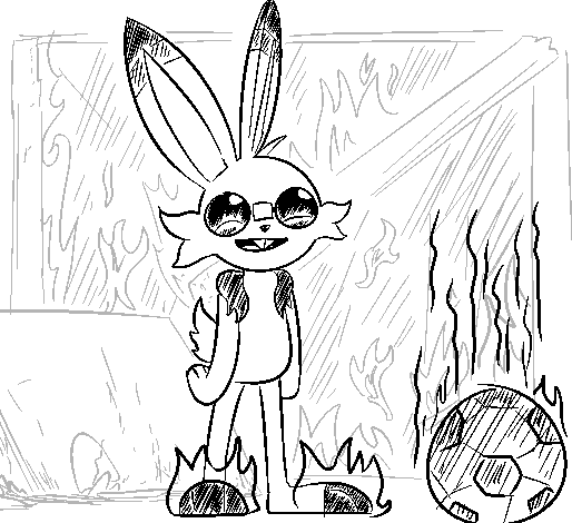 2019 257:235 anthro ball broken_table buckteeth burning_ball cheek_tuft destruction detailed_background digital_drawing_(artwork) digital_media_(artwork) dipstick_ears facial_tuft feet fire fire_everywhere fire_in_eyes flaming_feet front_view generation_8_pokemon lagomorph male male_anthro mammal multicolored_ears nintendo nose_bandage nude nude_anthro nude_male open_mouth open_smile paws pokemon pokemon_(species) rabbit_ears scorbunny scut_tail short_tail simple_background smile soccer_ball solo tail teeth thatoneaceguy toeless_(marking) tuft white_background