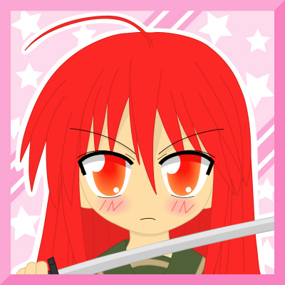 lowres red_eyes red_hair school_uniform seifuku serafuku shakugan_no_shana shana sword weapon