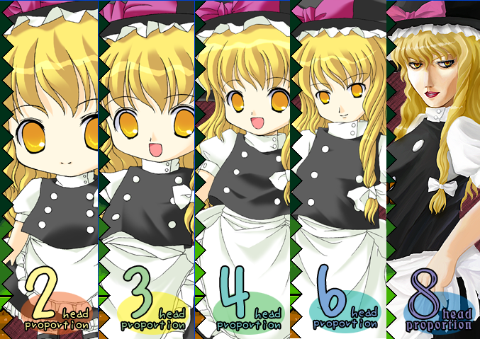 artist_request blonde_hair buttons chibi comparison dress hair_ribbon hat head invincible_marisa kirisame_marisa multiple_persona older ribbon source_request touhou tress_ribbon witch_hat yellow_eyes younger