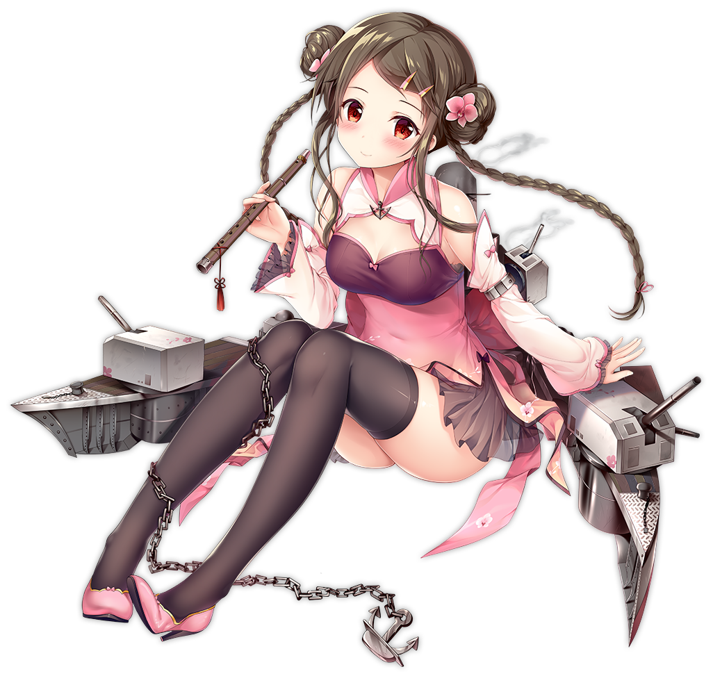 1girl alternate_costume azur_lane bangs bare_shoulders belt black_bodysuit black_hair black_legwear blush bodysuit braid breasts brown_eyes brown_skirt cannon chains china_dress chinese_clothes chinese_new_year cleavage cleavage_cutout closed_mouth covered_navel detached_sleeves double_bun dress expressions flower full_body hair_flower hair_ornament hairclip hat high_heels holding holding_instrument instrument kimberly_(azur_lane) knees_up legs_together long_sleeves multicolored_hair official_art opium_pipe parted_bangs pelvic_curtain pink_dress pink_flower pink_footwear pink_hair pleated_skirt rigging see-through sidelocks sitting skindentation skirt small_breasts smile solo sousouman tearing_up thighhighs thighs transparent_background twin_braids weapon
