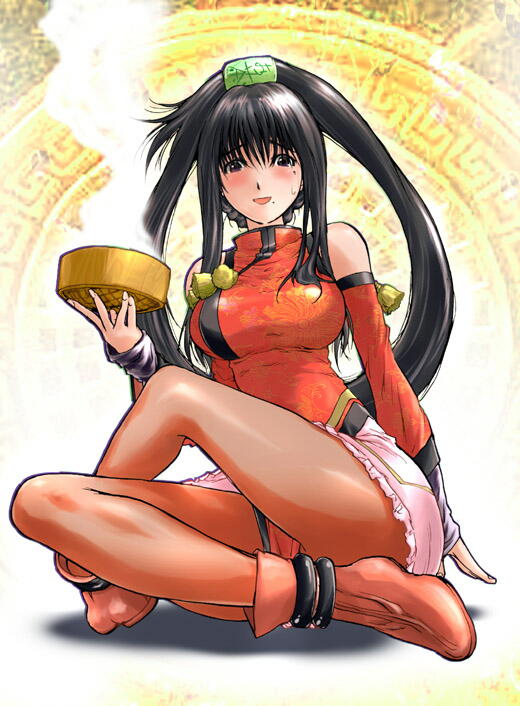 bamboo_steamer boots china_dress chinese_clothes cosplay dress genshiken guilty_gear konkitto kuradoberi_jam kuradoberi_jam_(cosplay) oono_kanako pantyhose solo