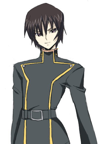 bangs code_geass lelouch_lamperouge long_sleeves male_focus solo toryuu uniform