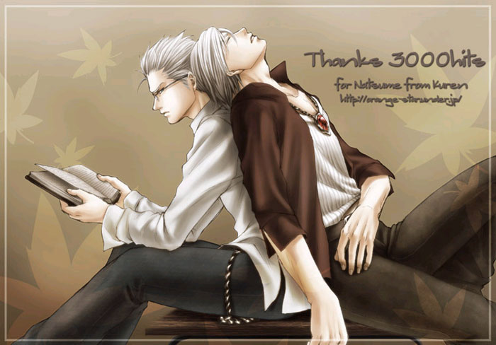 back-to-back brothers brown_background dante_(devil_may_cry) devil_may_cry hits hosino_hikaru jewelry male_focus multiple_boys necklace pants shirt siblings sitting vergil