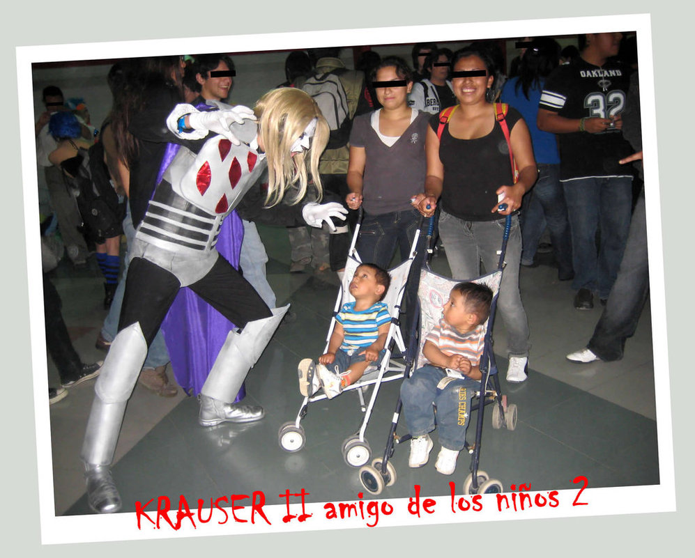 baby blonde_hair child cosplay detroit_metal_city johannes_krauser_ii kids long_hair photo real scary what wink wtf