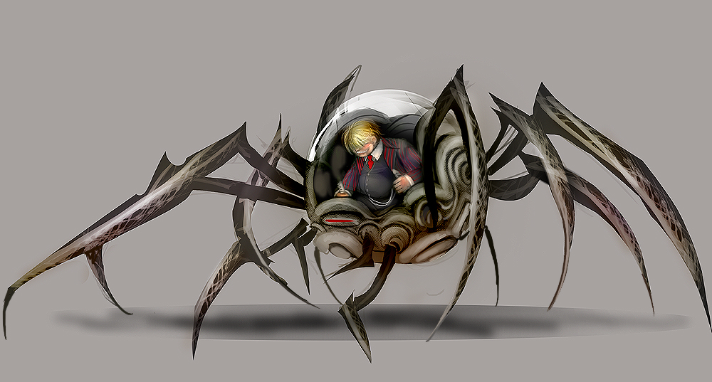 earthbound human male mech pokey_minch solo spider tsampikos