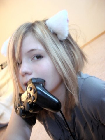 animal_ears blonde_hair female hair human loli mammal not_furry playstation_2 real solo unknown_artist young