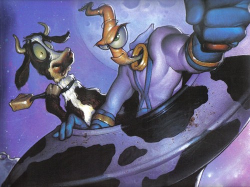bovine cow cowbell earthworm earthworm_jim flying_saucer game unknown_artist