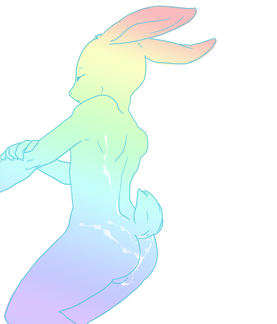 cum gay lagomorph male nude rabbit rainbow solo tictac