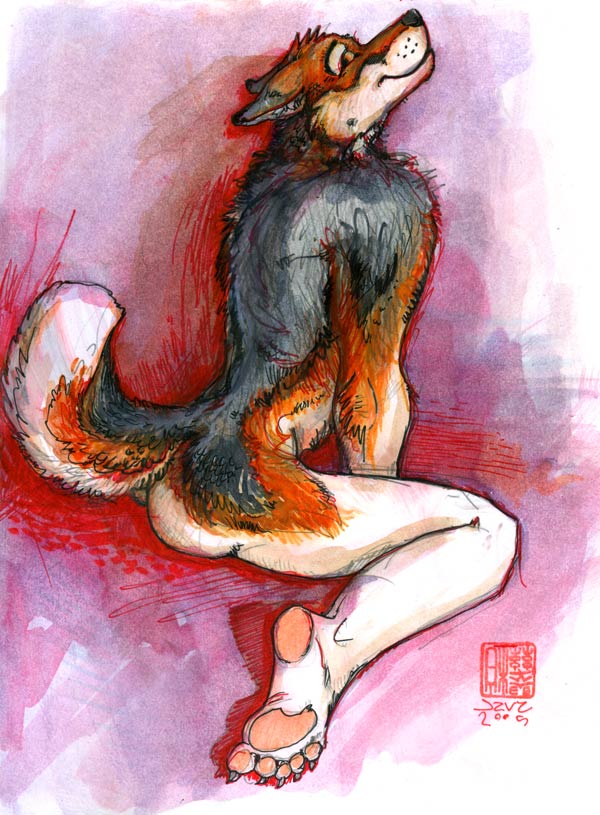 allison_reed canine folf fox java male mudshark nude solo wolf wolfox