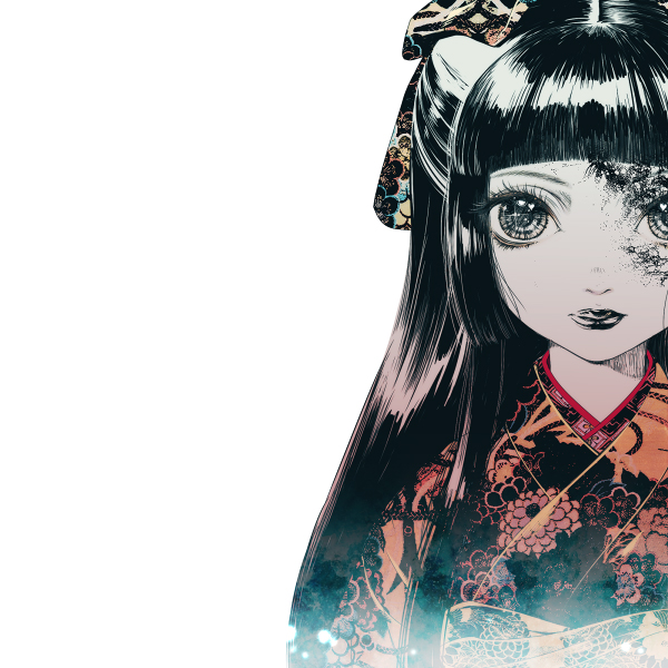 bangs banned_artist japanese_clothes kimono original solo yoshii