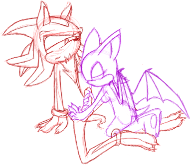 breasts butt couple mobian rouge_the_bat shadow_the_hedgehog sonic_(series) wings work_in_progress