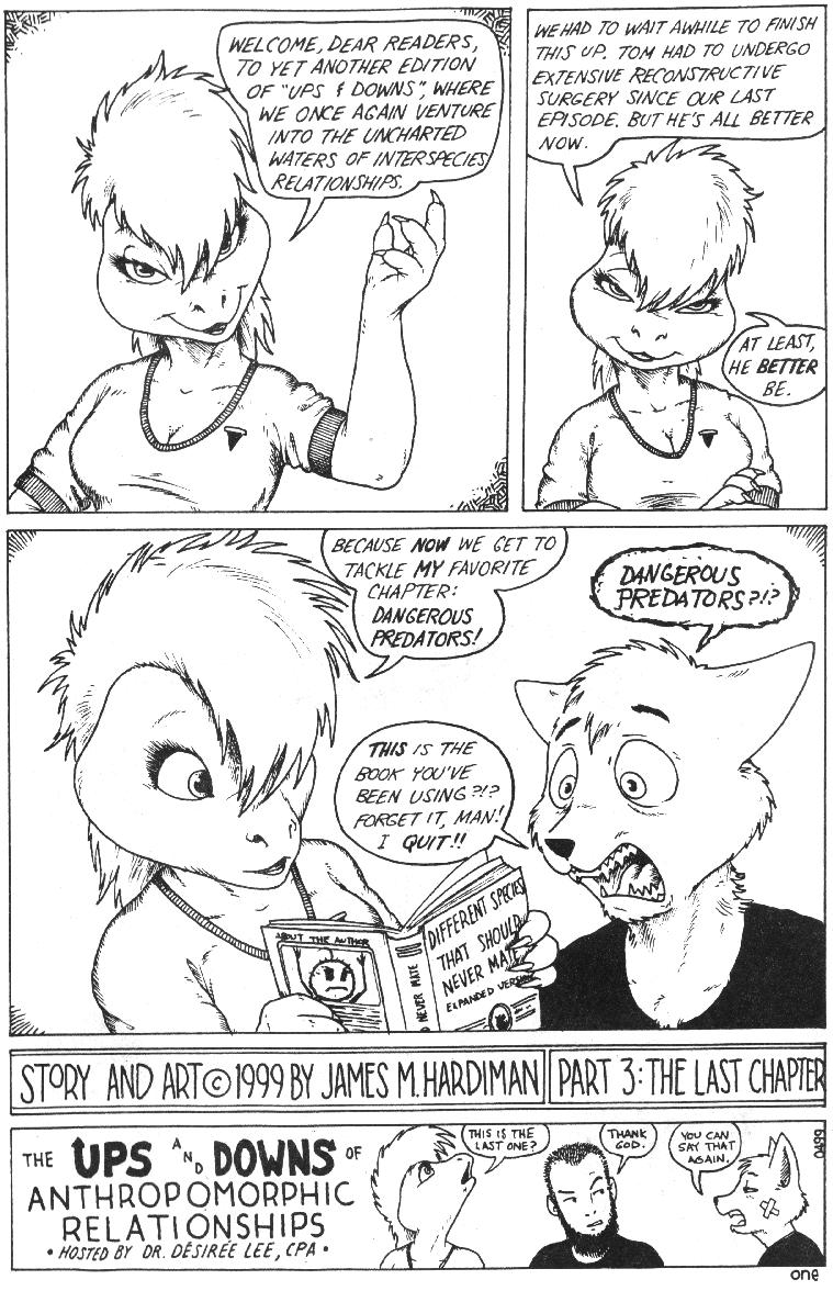 cameo comic desiree english_text feline female human james_m_hardiman johnny_the_homicidal_maniac lizard looking_at_viewer male mammal monochrome noodle_boy plain_background reptile scalie text tom ups_and_downs white_background