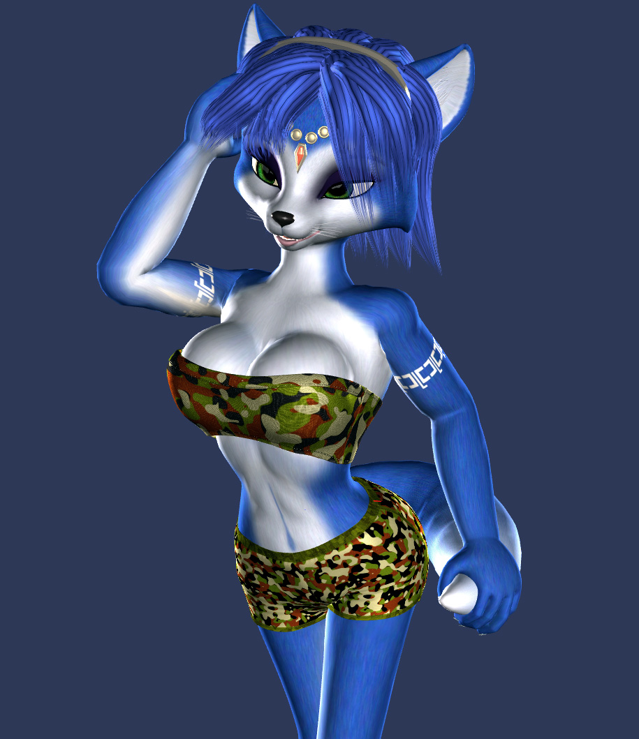 breasts canine female fox krystal mammal model modeling nintendo solo star_fox tail turbosock video_games vixen whiskers