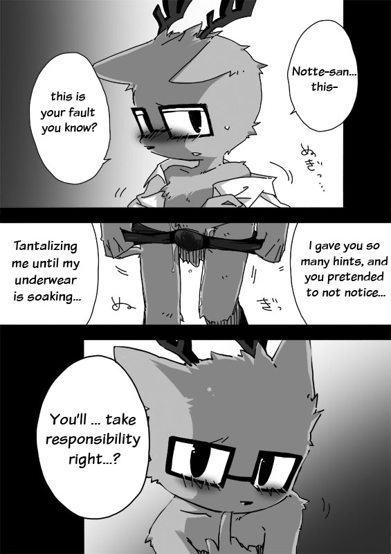 comic daihatsu deer english_text eyewear gay glasses greyscale hard_translated japanese_text kakukaku kangaroo kensan male mammal marsupial monochrome nissan nottesan rule_34 shikajika text the_very_definition_of_a_tragedy