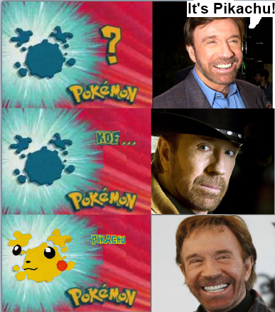 beard chuck_norris comic dialog duo english_text facial_hair feral funny grin hair happy hat human humor koffing lol lulz male mammal mouse nintendo open_mouth photo pikachu pok&#233;mon pok&eacute;mon real rodent smile smoke speech_bubbles teeth text unknown_artist video_games walker_texas_ranger who's_that_pokemon who's_that_pokemon