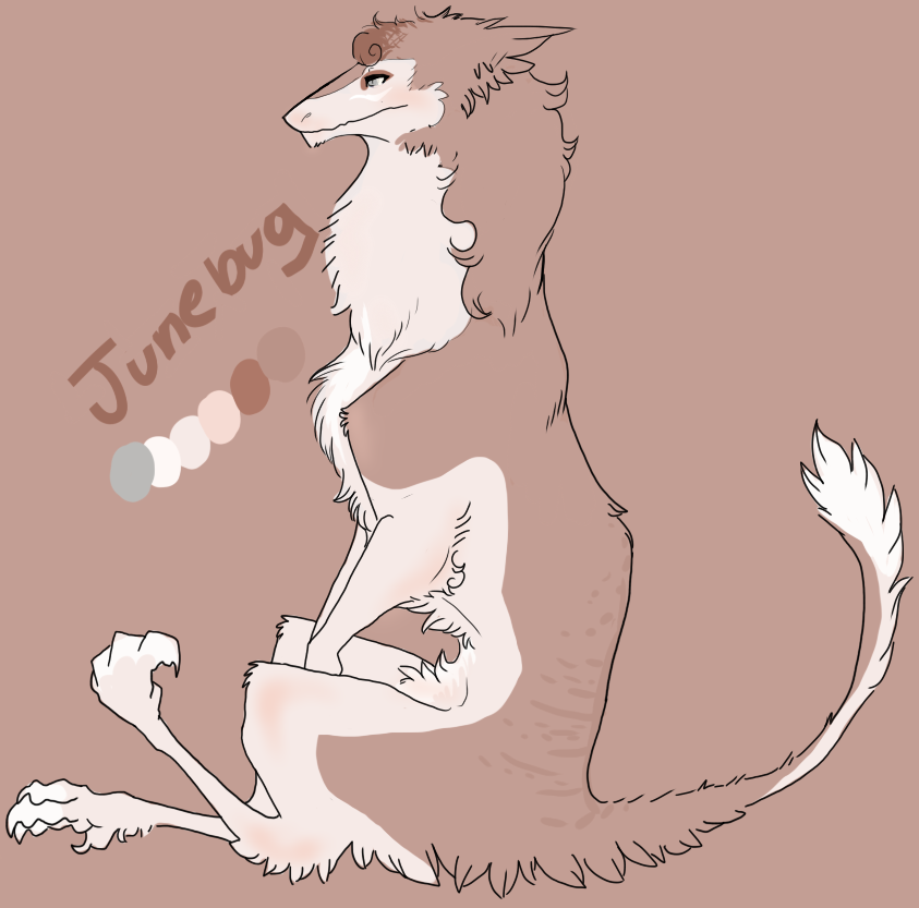 chromatic_background colored_background female fur grey_eyes hoot palette pink pink_fur restricted_palette sergal sitting solo white white_fur