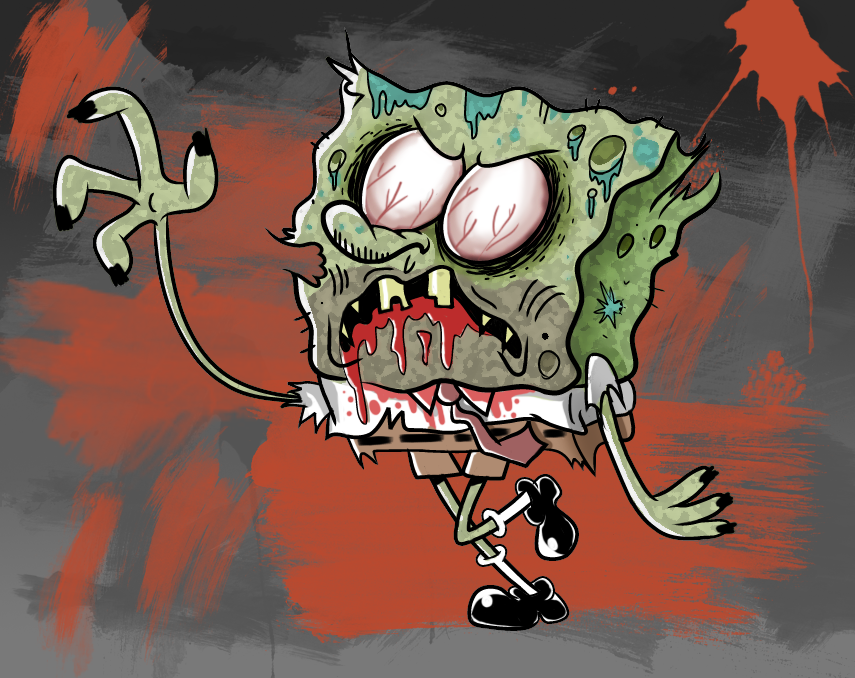 blood creepy gritty scary solo spengbab spongebob_squarepants spongebob_squarepants_(character) undead undersea_apocalypse zombie