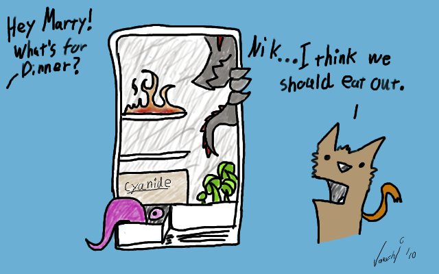 comic feline fridge humour monster vavashi