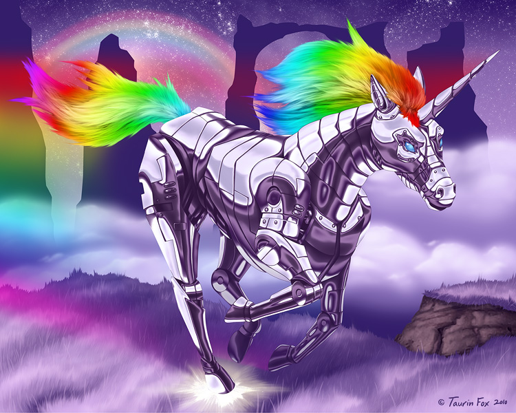 adult-swim equine feral rainbow robot_unicorn_attack solo tail taurin_fox unguligrade unicorn