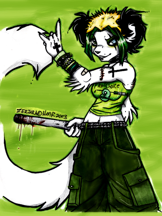 blood clothing female heterochromia holly_massey lemur pants shirt solo tail tomboy zeriara_(character)