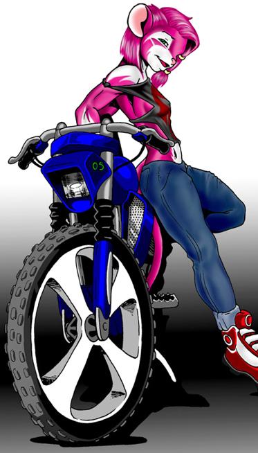 bike female mouse pink rodent shane_nelson shayla_the_pink_mouse solo