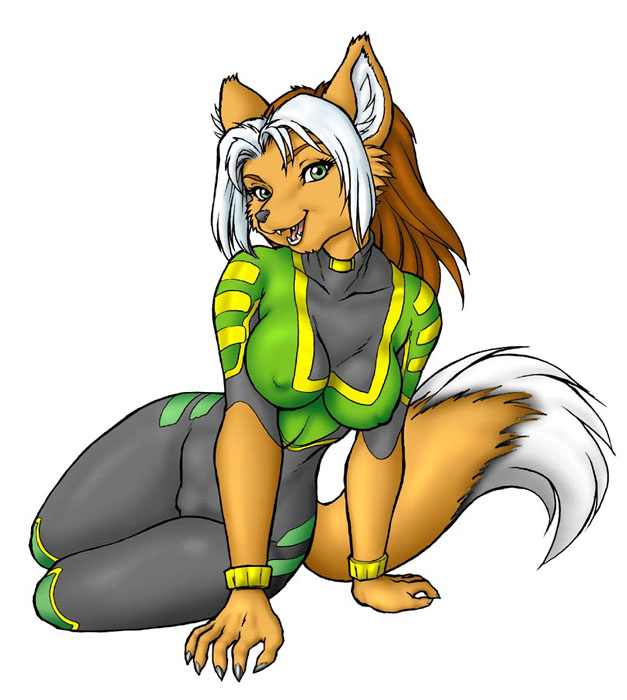 canine dr_comet female fox nipples scarlet_(extinctioners) shawntae_howard solo white_background