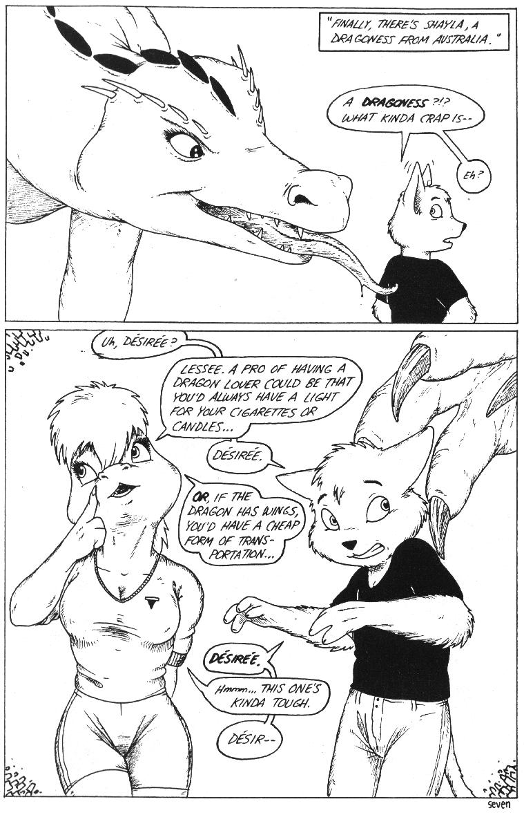 comic desiree dragon english_text feline female james_m_hardiman lizard male mammal monochrome plain_background reptile scalie shayla size_difference text tom tongue ups_and_downs white_background