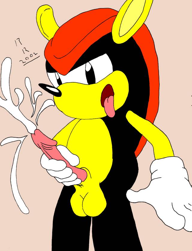 balls chaotix cum cumshot male masturbation mighty_the_armadillo mobian orgasm penis sega solo sonic_(series) tongue