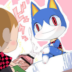 animal_crossing anthro blue blue_body cat censored chibi cum duo feline low_res male mammal nintendo penis rape_face red_eyes rover_(animal_crossing) soul_devouring_eyes tag_it_yourself_you_bloody_vaginal_belch unknown_artist video_games