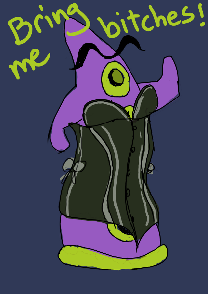 corset day_of_the_tentacle dott mekoryuk purple_tentacle solo tentacles what