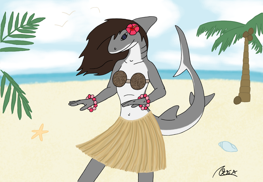 coconuts creature71 female fish hula marine shark skirt solo