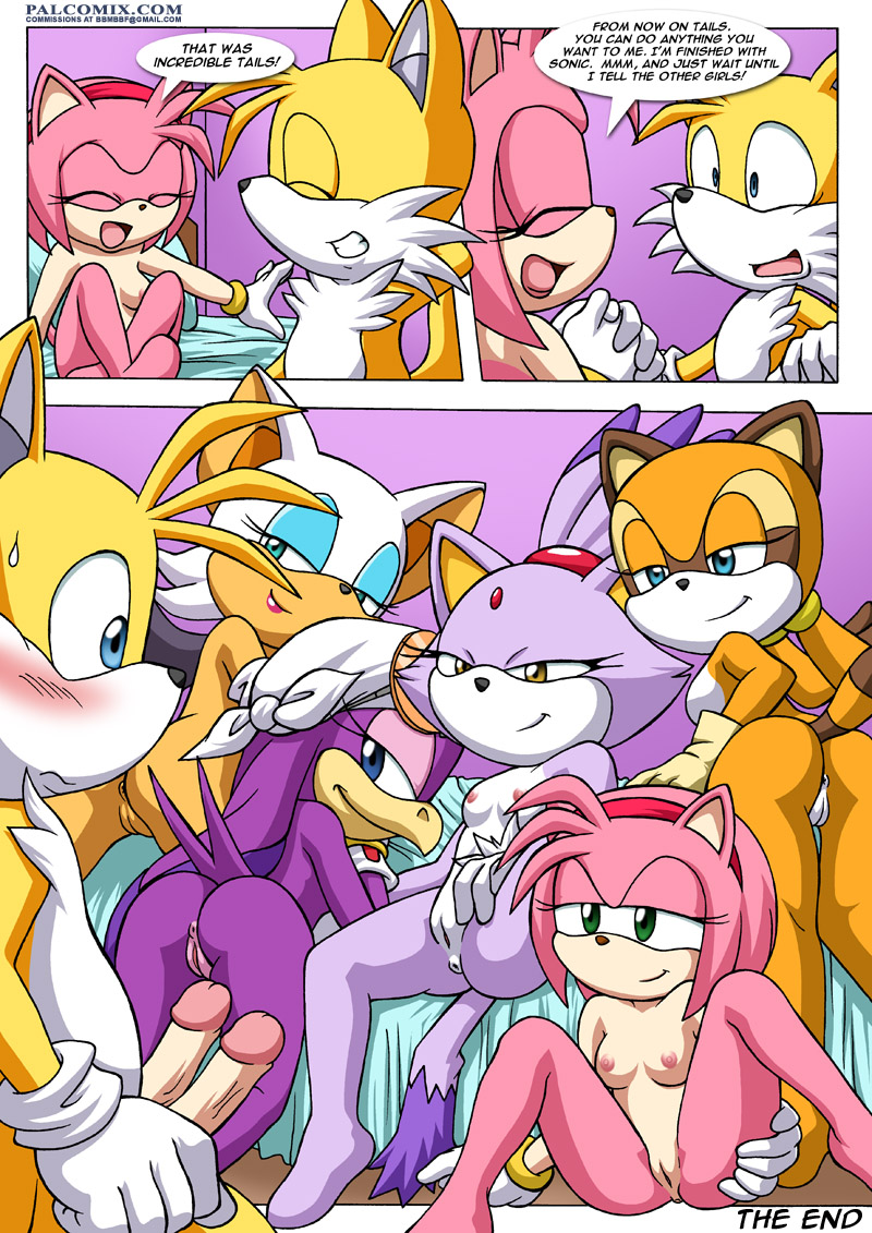 anthro avian bat bed bird blaze_the_cat blush breasts butt canine comic diphallism erection eye_contact feline female fox group hedgehog looking_at_each_other mammal marine_the_raccoon miles_prower mobian multi_cock nipples nude palcomix penis presenting pussy raccoon rouge_the_bat sega smile sonic_(series) sonic_riders swallow_(bird) tails take_your_pick unknown_artist wave_the_swallow
