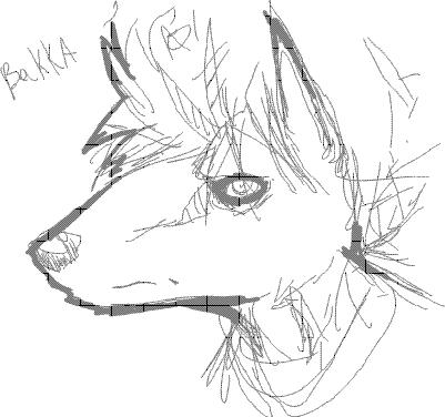 afro angry bakka canine dog i-bite looking_at_viewer naburus nose pout sketch solo