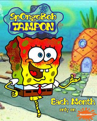 humor just_no necktie pun spongebob_squarepants spongebob_squarepants_(character) tampon tie unknown_artist