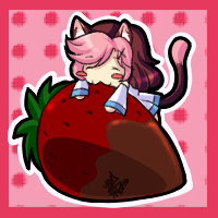 catgirl cute deviantart female strawberry yesi-chan