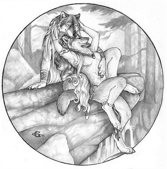 canine female goldenwolf male tail werewolf