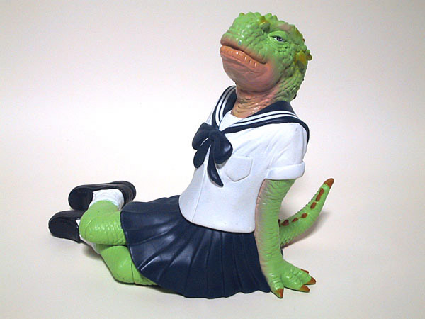 ambiguous_gender female iguana lizard plastic scalie school_uniform schoolgirl_uniform solo