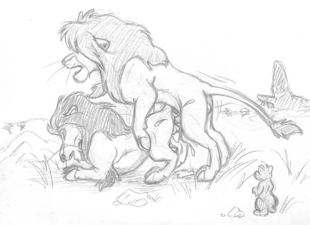 anal anal_penetration balls being_watched cum cum_pool disney doggy_position feline feral gay incest lion male penetration penis raised_tail rule_34 scar_(the_lion_king) simba sketch tail the_lion_king