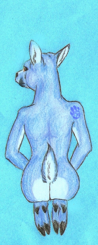 blue cervine deer doe female hooves iko ikorane solo tastefulynude
