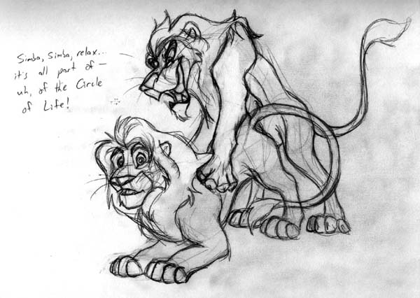anal anal_penetration disney doggy_position english_text eyes_open feline feral gay incest lion male open_mouth penetration raised_tail rule_34 scar_(the_lion_king) simba sketch tail the_lion_king