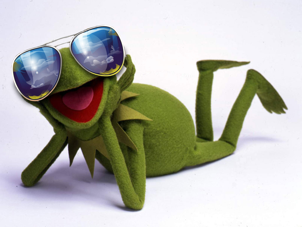 4:3 frog kermit_the_frog muppets solo standard_monitor sunglasses wallpaper