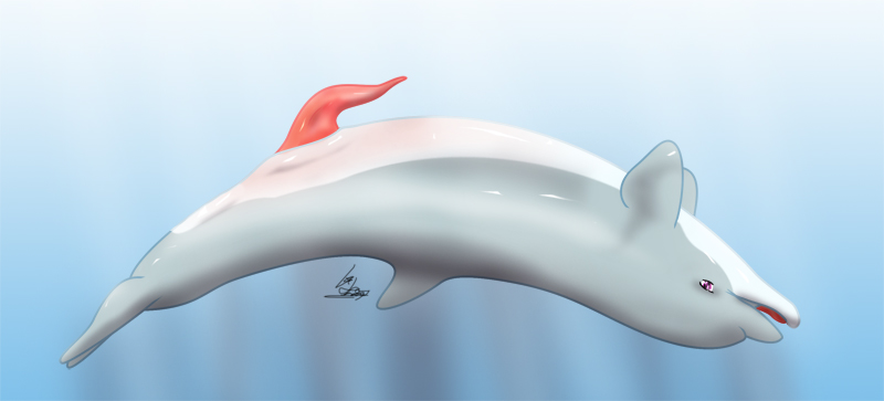cetacean dolphin feral leeham991dark male marine on_back penis solo tapering_penis underwater