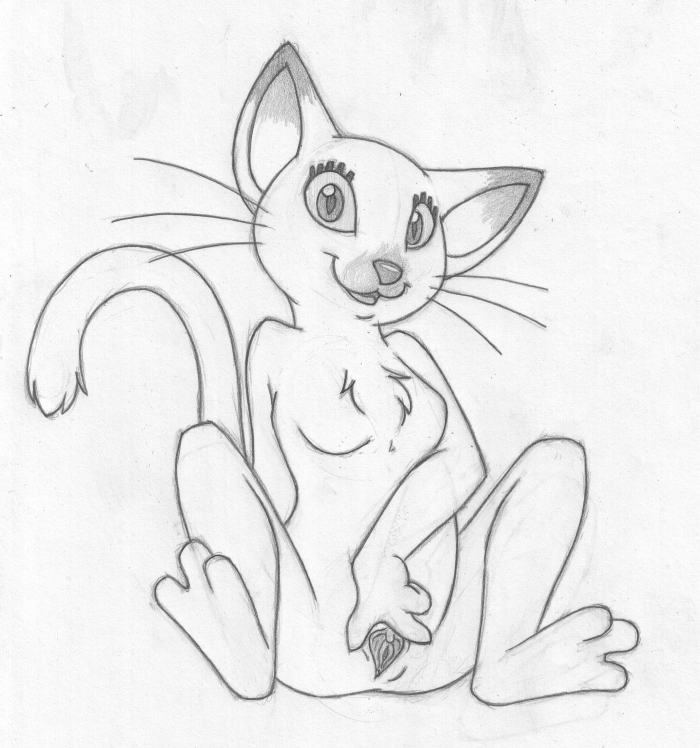 2008 amarimasi breasts cat clitoris feline female nude pussy sketch solo spread_legs spread_pussy spreading