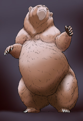 ambiguous_gender bear brown chubby fat meanbean solo
