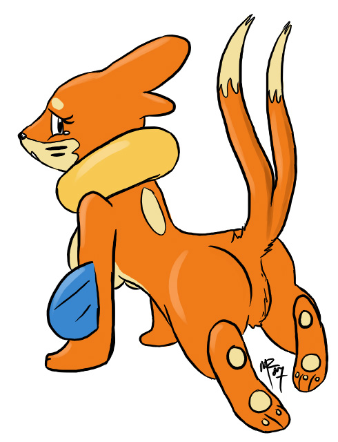 anus breasts buizel female feral hindpaw looking_back nintendo paws pok&#233;mon pok&#233;morph pok&eacute;mon pose pussy solo tears unknown_artist video_games