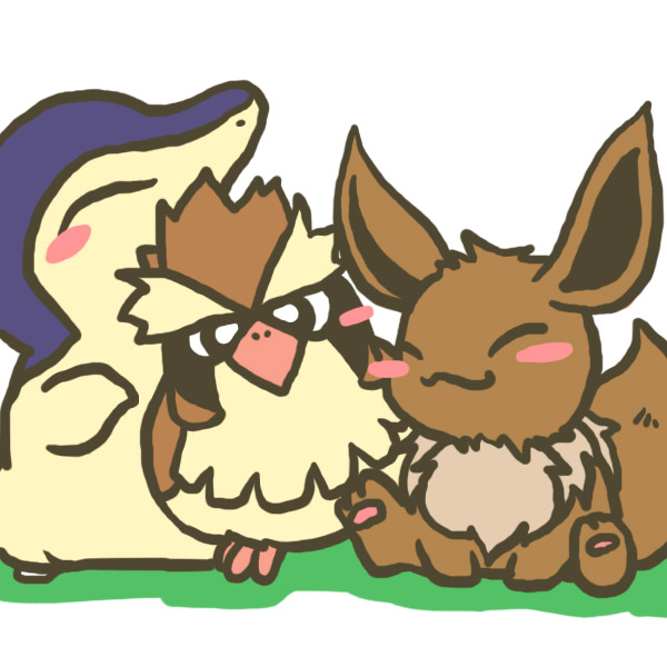 blush canine cute cyndaquil eevee fox nintendo paro28 pidgey pigeon pok&eacute;mon